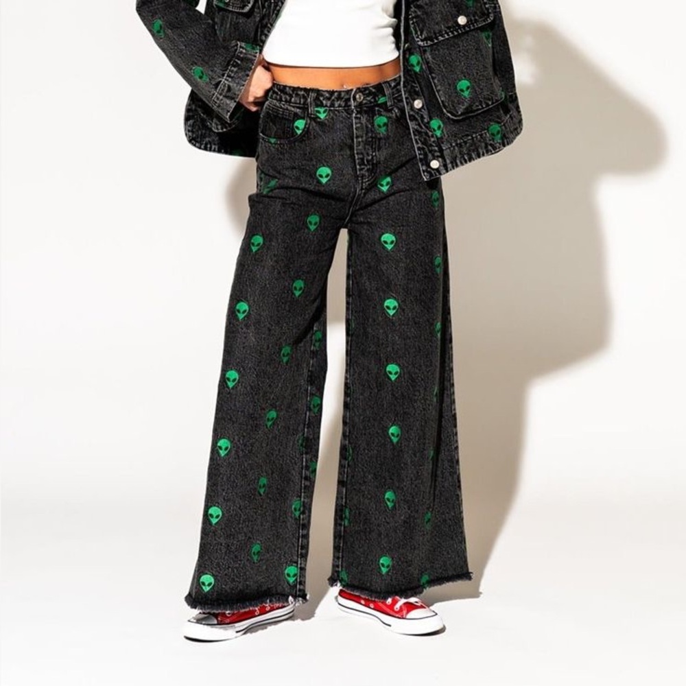 Dressed in Lala Alien Wide Leg Jeans
